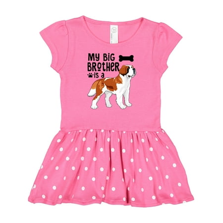 Inktastic My Big Brother is a Saint Bernard Gift Baby Girl Dress