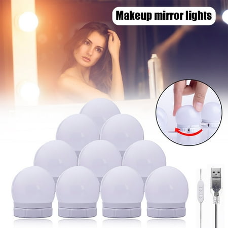 Make Up Mirror Lights 10 LED Kit Bulbs Vanity Light Dimmable Lamps for Dressing Table
Make Up Mirror Lights 10 LED Kit Bulbs Vanity Light Dimmable Lamps for Dressing Table