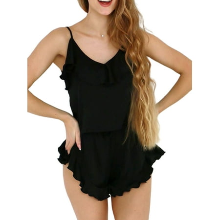 Avamo Ladies Casual Solid Color Pajamas Set Sleeveless Tops Elastic Waist Shorts Nightwear Spaghetti Strap Summer Outfits
Avamo Ladies Casual Solid Color Pajamas Set Sleeveless Tops Elastic Waist Shorts Nightwear Spaghetti Strap Summer Outfits