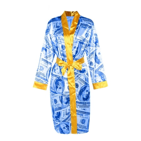 Fanvereka Women Dollars Money Print Silky Robes Party Long Kimono Style Satin Sleepwear
Fanvereka Women Dollars Money Print Silky Robes Party Long Kimono Style Satin Sleepwear