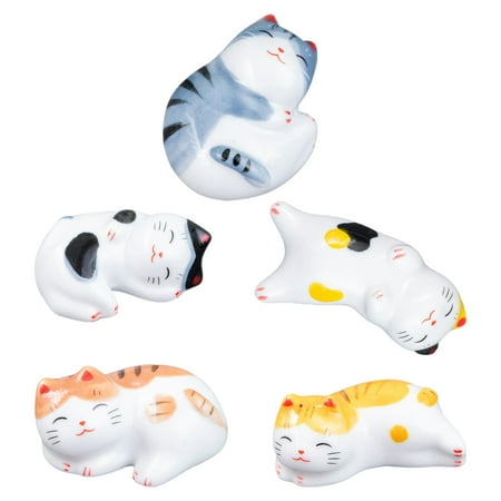 5 Pcs Ceramic Chopsticks Holders Chopstick Racks Fortune Cat Shape Chopstick Stands
5 Pcs Ceramic Chopsticks Holders Chopstick Racks Fortune Cat Shape Chopstick Stands