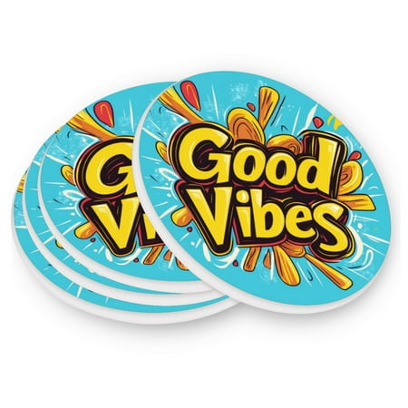 Round Coasters Modern Style Ceramic Coaster Waterproof and Durable Drink Coaster Coasters set of 4 Customizable Coasters 1pc Good Vibes
Round Coasters Modern Style Ceramic Coaster Waterproof and Durable Drink Coaster Coasters set of 4 Customizable Coasters 1pc Good Vibes