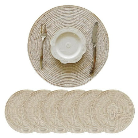 TRINGKY Heat-Resistant Round Place-Mats Set of 6 Table Mats for Dining Tables Durable
TRINGKY Heat-Resistant Round Place-Mats Set of 6 Table Mats for Dining Tables Durable