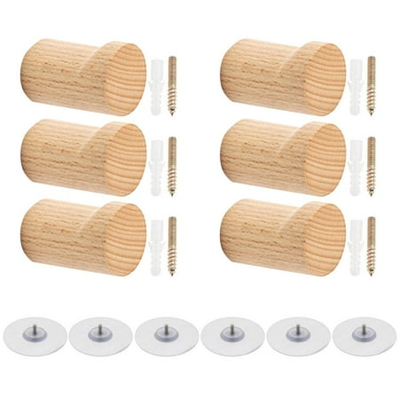 Self Hooks six packs Wooden Door Hooks Coat Hooks Anti-rust Waterproof for Kitchen Bathroom Office Toilet Light Brown
Self Hooks six packs Wooden Door Hooks Coat Hooks Anti-rust Waterproof for Kitchen Bathroom Office Toilet Light Brown
