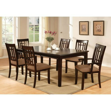Furniture of America Cramer 7 Piece Dining Table Set - Dark Cherry