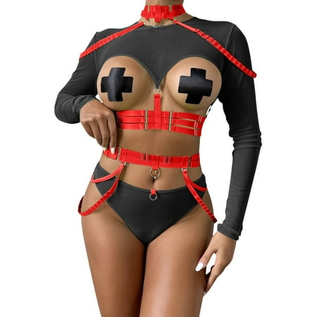 LBECLEY Bunny Lingerie for Women Fashionable Long Sleeve Strap Contrast Mesh Stitching Underwear Push Up Bustier Lingerie for Women A Xl
LBECLEY Bunny Lingerie for Women Fashionable Long Sleeve Strap Contrast Mesh Stitching Underwear Push Up Bustier Lingerie for Women A Xl