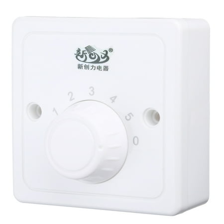 XISAOK 5 Gear Adjustable Ceiling Fan Speed Control Switch Wall Controller Switch
XISAOK 5 Gear Adjustable Ceiling Fan Speed Control Switch Wall Controller Switch