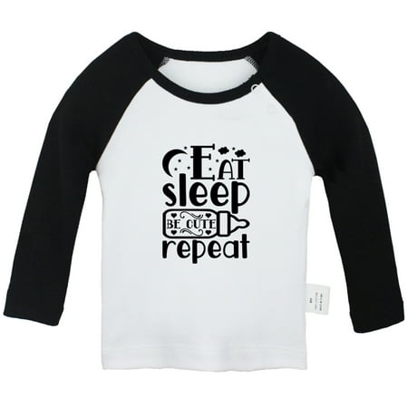 Eat Sleep Cute Repeat Funny T shirt For Baby Newborn Babies T-shirts Infant Tops 0-24M Kids Graphic Tees Clothing (Long Black Raglan T-shirt 12-18 Months)
Eat Sleep Cute Repeat Funny T shirt For Baby Newborn Babies T-shirts Infant Tops 0-24M Kids Graphic Tees Clothing (Long Black Raglan T-shirt 12-18 Months)