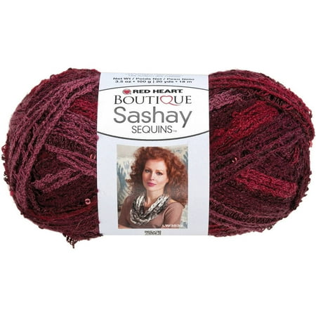 Red Heart Boutique Sashay Sequins Yarn, Available in Multiple Colors