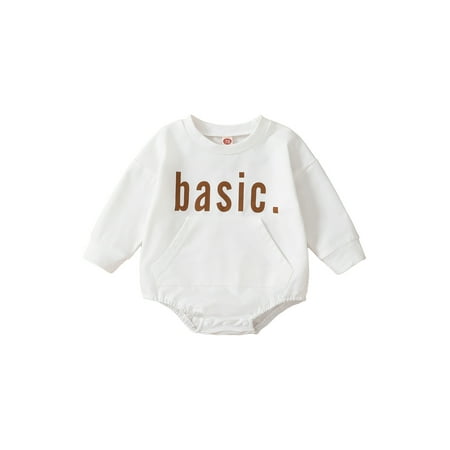 Canrulo Newborn Baby Boy Girl Basic Romper Long Sleeve Letter Print Sweatshirt Bodysuit Jumpsuit Casual Outfits White 6-12 Months
Canrulo Newborn Baby Boy Girl Basic Romper Long Sleeve Letter Print Sweatshirt Bodysuit Jumpsuit Casual Outfits White 6-12 Months