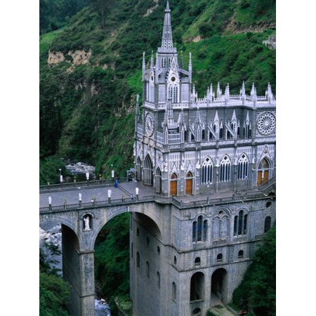 Santuario De Las Lajas Neo-Gothic Church, Las Lajas, Colombia Print Wall Art By Krzysztof Dydynski