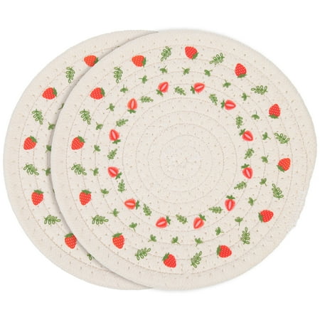 2Pcs Cotton Rope Woven Placemat Decorative Place Mat Round Shape Placemat Dining Table Decor
2Pcs Cotton Rope Woven Placemat Decorative Place Mat Round Shape Placemat Dining Table Decor