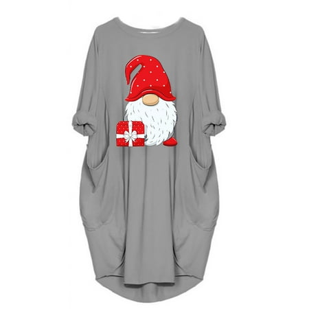 Valentine s Day Deals Merry Christmas Womens Christmas Print Roll Long Dresses Baggy Dress Crew Neck Casual Dress With Pocket Gray XXL
Valentine s Day Deals Merry Christmas Womens Christmas Print Roll Long Dresses Baggy Dress Crew Neck Casual Dress With Pocket Gray XXL