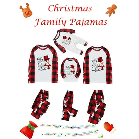 Family Christmas Pajamas Matching Set Cartoon Snowman Print Long-Sleeve Tops with Plaid Pants Xmas Party Sleepwear
Family Christmas Pajamas Matching Set Cartoon Snowman Print Long-Sleeve Tops with Plaid Pants Xmas Party Sleepwear