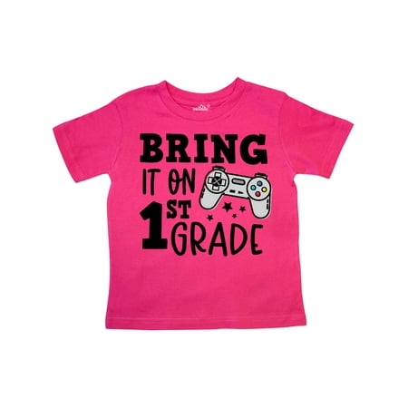 Inktastic Bring it On 1st Grade Video Game Controller Gift Toddler Boy or Toddler Girl T-Shirt