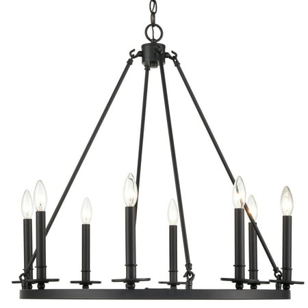 Millennium Lighting 6708 Florence 8 Light 28 Wide Taper Candle Chandelier - Black