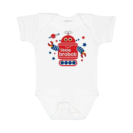 Inktastic Robot Little Brother Gift Baby Boy Bodysuit