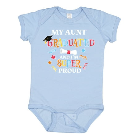 Inktastic My Aunt Graduated and I m Super Proud Gift Baby Boy or Baby Girl Bodysuit
Inktastic My Aunt Graduated and I m Super Proud Gift Baby Boy or Baby Girl Bodysuit