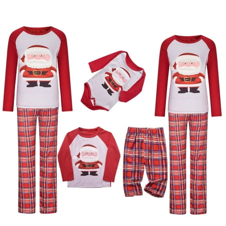 REORIAFEE Christmas Pajamas for Family Christmas PJS Matching Sets Holiday Sleepwear for Adult Kids Long Sleeve Pajamas Suit Top+Pants Dad XXXL
