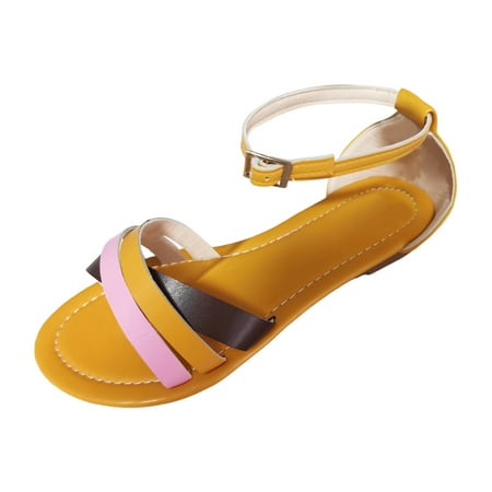 Women S Sandals Summer Colourful Buckle Flat Bottom Round Toe Soft Leather Beach Outer Wear Large Size Sandals
Women S Sandals Summer Colourful Buckle Flat Bottom Round Toe Soft Leather Beach Outer Wear Large Size Sandals