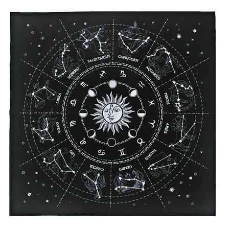 49x49cm Altar Tarot Card Cloth Tablecloth 12 Constellation Pentacle Tablecloth