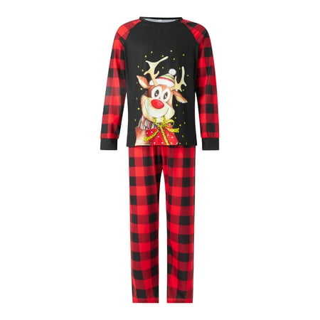 Thaisu Family Matching Christmas Pajamas Sets Baby Romper/Elk Print Long Sleeve Tops + Plaid Pants Loungewear
Thaisu Family Matching Christmas Pajamas Sets Baby Romper/Elk Print Long Sleeve Tops + Plaid Pants Loungewear