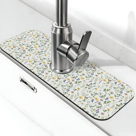 Xecao Watercolor Wildflower 2 for Kitchen Sink Splash Guard Faucet Mat Faucet Guard & Draining mat (15 X 5.5 )
Xecao Watercolor Wildflower 2 for Kitchen Sink Splash Guard Faucet Mat Faucet Guard & Draining mat (15 X 5.5 )
