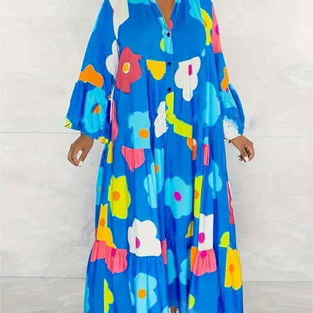ZNGYXN Plus Size Floral Haven Dress - Loose & Comfortable with Vibrant Prints - Long Sleeve Button Front for Spring & Fall - Curvy Womens Fashion Staple
ZNGYXN Plus Size Floral Haven Dress - Loose & Comfortable with Vibrant Prints - Long Sleeve Button Front for Spring & Fall - Curvy Womens Fashion Staple