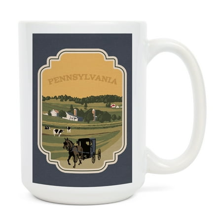 15 fl oz Ceramic Mug Pennsylvania Amish Countryside WPA Contour Dishwasher & Microwave Safe
15 fl oz Ceramic Mug Pennsylvania Amish Countryside WPA Contour Dishwasher & Microwave Safe