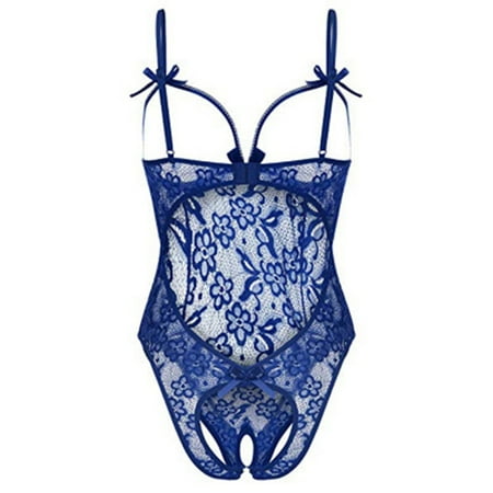 ALSLIAO Women Sexy Lingerie Lace Open Crotchles Sleepwear Hollow Out Jumpsuits Sapphire XL
ALSLIAO Women Sexy Lingerie Lace Open Crotchles Sleepwear Hollow Out Jumpsuits Sapphire XL
