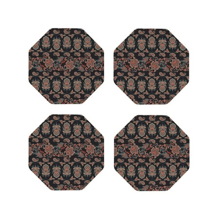 Fuzoiu Retro Floral Print Leather Coasters Set Drink Coasters Set of 4 for Tabletop Protection Durable PVC Coasters Home Décor and Housewarming Gift-Octagon
Fuzoiu Retro Floral Print Leather Coasters Set Drink Coasters Set of 4 for Tabletop Protection Durable PVC Coasters Home Décor and Housewarming Gift-Octagon
