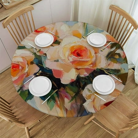 HYKY Roses Round Table Cover 100% Polyester Fiber Table Cloth for Home Decoration 38 -42
HYKY Roses Round Table Cover 100% Polyester Fiber Table Cloth for Home Decoration 38 -42