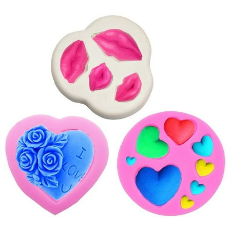 OOKWE Set of 3 Sexy Kiss Lips Rose Flower Heart Valentine s Day Fondant Candy Mold Sugar-craft Cake Decoration Cupcake Topper
OOKWE Set of 3 Sexy Kiss Lips Rose Flower Heart Valentine s Day Fondant Candy Mold Sugar-craft Cake Decoration Cupcake Topper