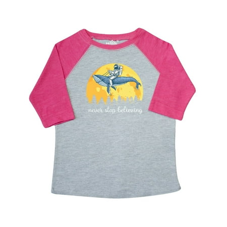Inktastic Never Stop Believing Astronaut Whale Gift Toddler Boy or Toddler Girl T-Shirt 
Inktastic Never Stop Believing Astronaut Whale Gift Toddler Boy or Toddler Girl T-Shirt