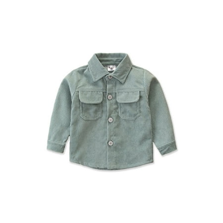 LisenraIn Toddler Kids Baby Long Sleeve Coat Lapel Top Casual Autumn Clothes