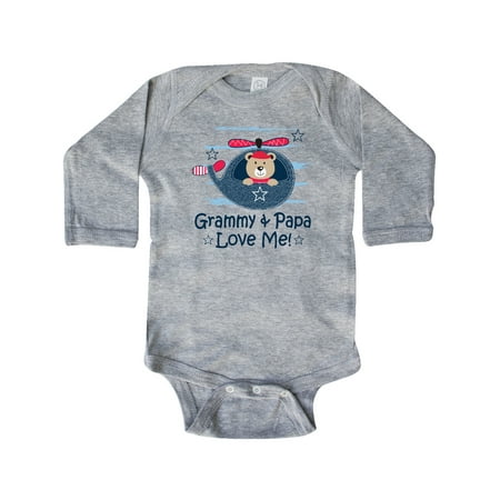 Inktastic Grammy and Papa Love Me Gift Baby Boy Long Sleeve Bodysuit 
Inktastic Grammy and Papa Love Me Gift Baby Boy Long Sleeve Bodysuit