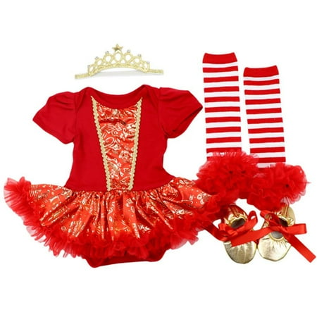 4pcs/set Infant Baby Girls Christmas Outfits Short Sleeve Romper Tutu Dress+Headband+Striped Leg Warmers+Shoes Toddler Clothing
4pcs/set Infant Baby Girls Christmas Outfits Short Sleeve Romper Tutu Dress+Headband+Striped Leg Warmers+Shoes Toddler Clothing