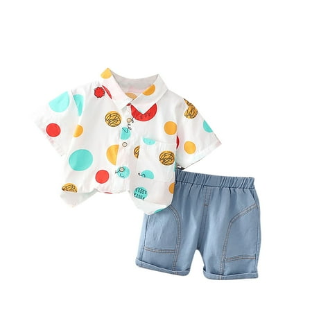 Baby Boys Outfits Dot Printed 2 PCS Short Sleeve Tops Shorts With Button Spring Summer Vacation Cool Cute Outwear Stylish Comfy Kids Clothes Sets
Baby Boys Outfits Dot Printed 2 PCS Short Sleeve Tops Shorts With Button Spring Summer Vacation Cool Cute Outwear Stylish Comfy Kids Clothes Sets