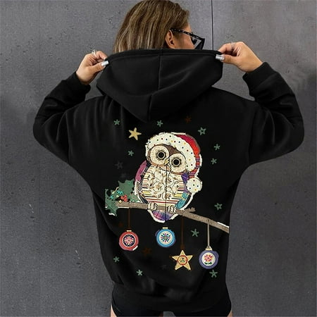 jsaierl Hooded Sweatshirts for Women Cartoon Printed Christmas Drawstring Pullover Long Sleeve Casual Tops for Women Loose Tunic Hooded Sweatshirt for Date Night
jsaierl Hooded Sweatshirts for Women Cartoon Printed Christmas Drawstring Pullover Long Sleeve Casual Tops for Women Loose Tunic Hooded Sweatshirt for Date Night