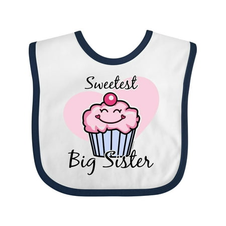 Inktastic Sweetest Big Sister Gift Baby Girl Bib 
Inktastic Sweetest Big Sister Gift Baby Girl Bib