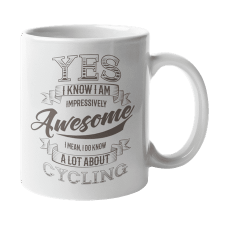 Awesome I Know a Lot About Cycling Cyclist or Bicyclist Coffee & Tea Gift Mug (11oz)
Awesome I Know a Lot About Cycling Cyclist or Bicyclist Coffee & Tea Gift Mug (11oz)