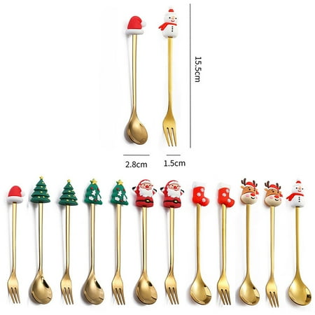 save money! Christmas Tableware Set Stainless Steel Spoon Gift Set Dessert Spoon Fork Coffee Spoon Christmas Pendant Spoon Tableware Set Gift
save money! Christmas Tableware Set Stainless Steel Spoon Gift Set Dessert Spoon Fork Coffee Spoon Christmas Pendant Spoon Tableware Set Gift