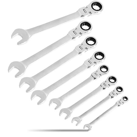 8 Pcs Ratchet Wrenches Metric 180 Degree Rotatable Workshop Ratcheting Spanner Woodworking Metal Portable Household Hand Tool
8 Pcs Ratchet Wrenches Metric 180 Degree Rotatable Workshop Ratcheting Spanner Woodworking Metal Portable Household Hand Tool
