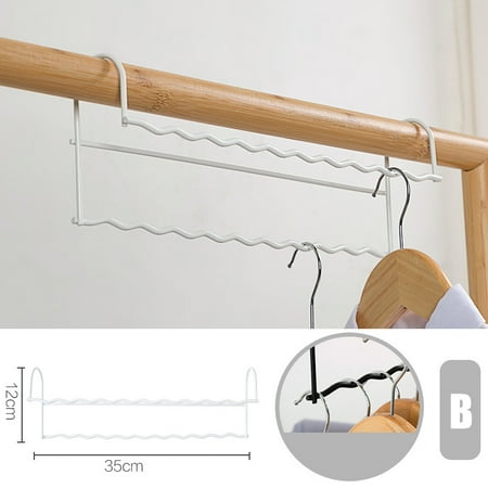 Wrought Iron Double Layer Dislocation Hanger Space-Saving Storage Bracket Household White
Wrought Iron Double Layer Dislocation Hanger Space-Saving Storage Bracket Household White