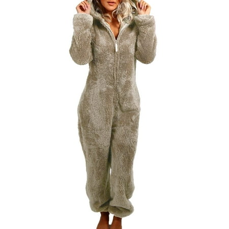 Women s Fleece Onesie Pajamas Bear Ear Hooded Jumpsuit Winter Warm Cozy Plush Zipper Romper Sleepwear Loungewear PLUS
Women s Fleece Onesie Pajamas Bear Ear Hooded Jumpsuit Winter Warm Cozy Plush Zipper Romper Sleepwear Loungewear PLUS