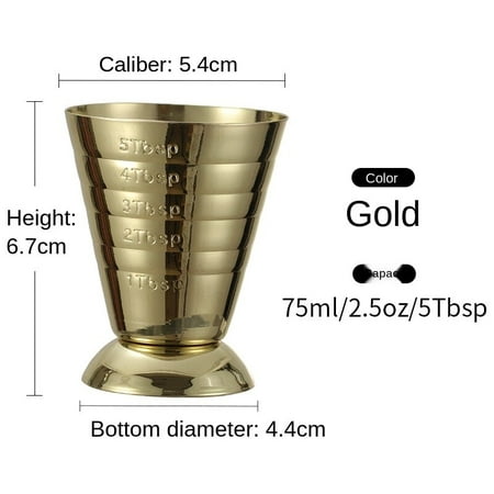 

Stainless Steel 75ml Measuring Shot Cup Oz Jigger Bar Cocktail Drink Mixer Liquor Measuring Cup Mojito Measuring Coffee Mug
