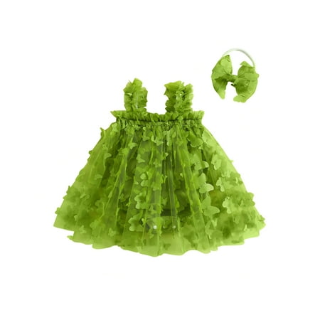 ELF Baby Girls 2Pcs Summer Outfits Sleeveless 3D Butterfly Tulle Bodysuit + Headband Set
ELF Baby Girls 2Pcs Summer Outfits Sleeveless 3D Butterfly Tulle Bodysuit + Headband Set