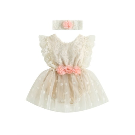 Baby Girl 2Pcs Summer Rompers Headband Princess Girls Elegant Sleeveless Backless Lace Romper Dress Birthday Party Clothes
Baby Girl 2Pcs Summer Rompers Headband Princess Girls Elegant Sleeveless Backless Lace Romper Dress Birthday Party Clothes
