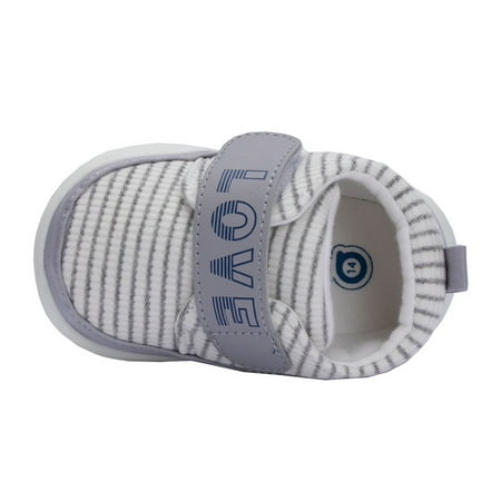 Toyella Spring And Autumn Baby Shoes 9-18 Months Baby Walking Shoes Grey 16