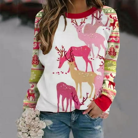 FuChenYu 2024 New Style Women s Rash Guard Shirts Long Sleeve Rash Guard Women Printed Crew Neck Loose Fit Rash Guard Pink L 
FuChenYu 2024 New Style Women s Rash Guard Shirts Long Sleeve Rash Guard Women Printed Crew Neck Loose Fit Rash Guard Pink L